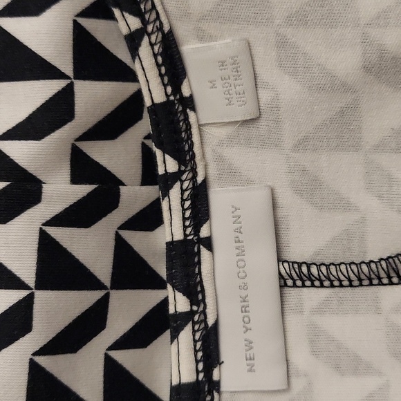 NEW YORK AND CO Geometric Print Pullover Sleeveless Fit and Flare Dress - Picture 9 of 11